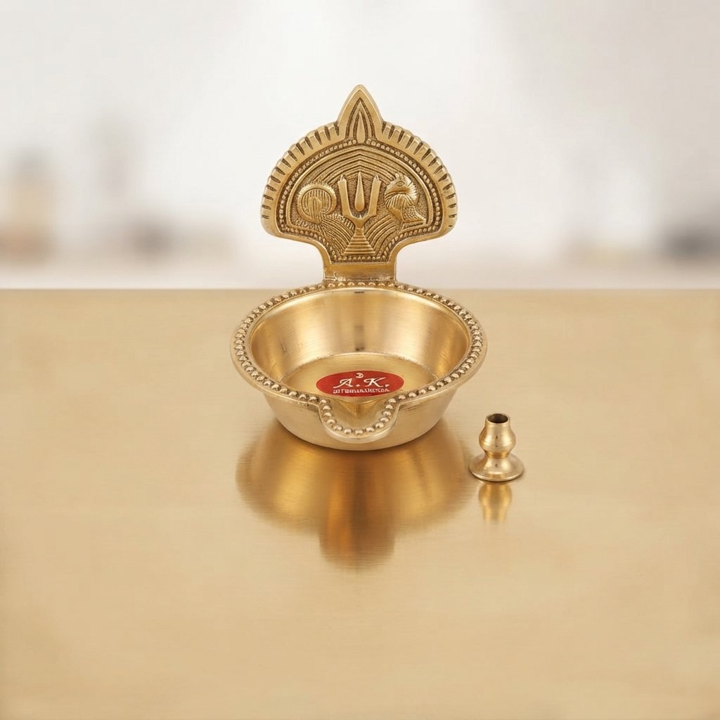 Premium Brass Tirupati Balaji Diya (Oil Lamp)
